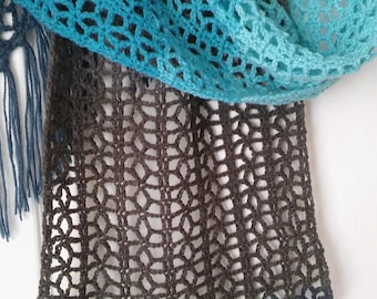 Sophine Scarf Pdf Crochet Pattern lace mesh wrap evening stole boho