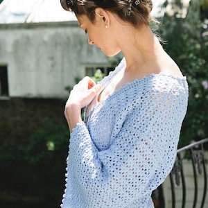 Ava Dressing Gown Crochet Pattern PDF Robe kimono housecoat summer boho cover up