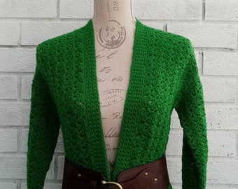 Emerald Peplum Cardigan Crochet pattern Pdf