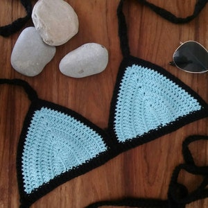 PDF crochet pattern Boho Bikini Top Scrappy crop top bralette summer beach bra