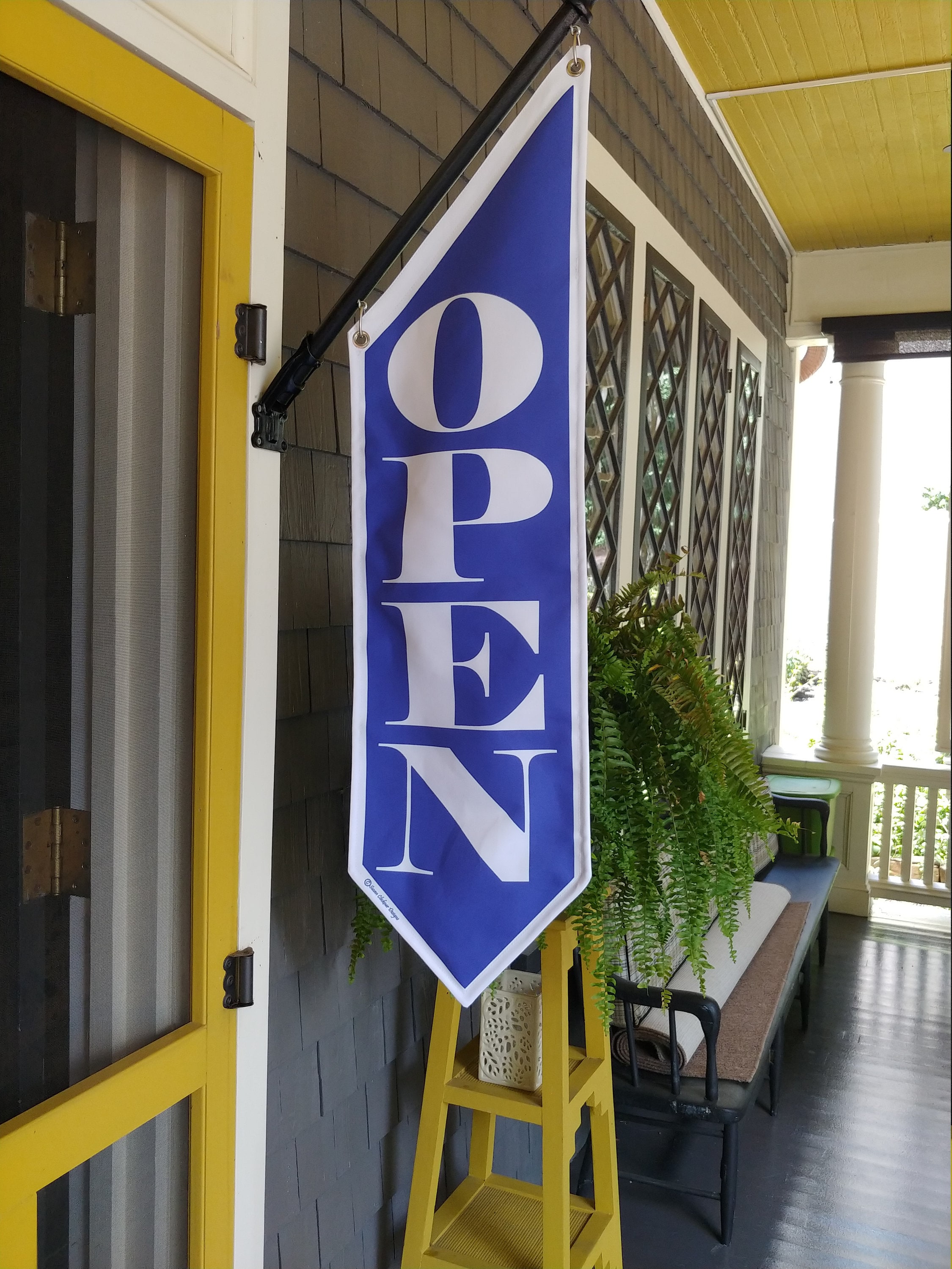 ELEGANT OPEN Full COLORS Flag Double Sided Outdoor Canvas Etsy