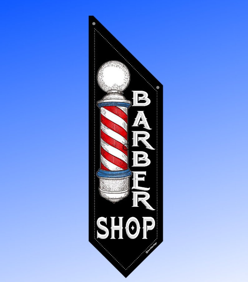 BARBER SHOP OPEN flags Four designs to choose from double | Etsy
