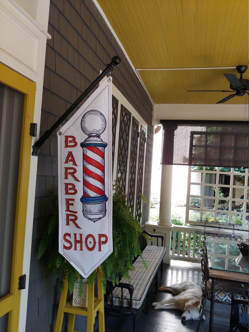 BARBER SHOP OPEN Flags Four Designs to Choose From Double Etsy