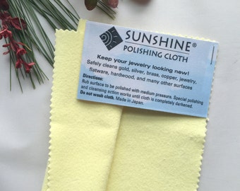 Sunshine Polishing Cloth (R), Jewelry Polisher for Gold, Silver, Copper, Brass Jewelry and Flatware