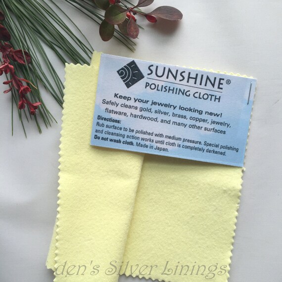 Sunshine Polishing Cloth R, Jewelry Polisher for Gold, Silver, Copper,  Brass Jewelry and Flatware 