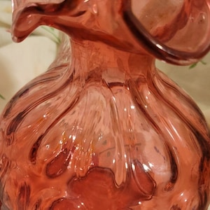 Fenton Cranberry Coin Dot Pitcher