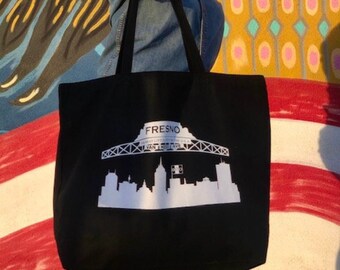 Fresno City Black Tote