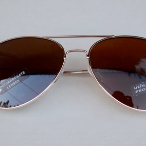 Golden Aviator Sunglasses image 1