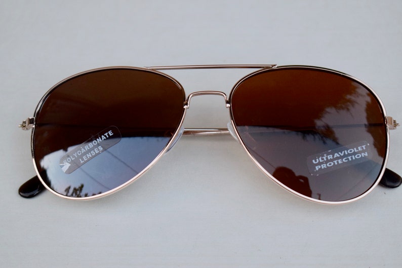 Golden Aviator Sunglasses image 1