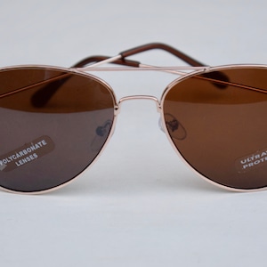 Golden Aviator Sunglasses image 5