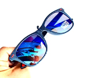 Wayfarer Black Blue Lens Sunglasses