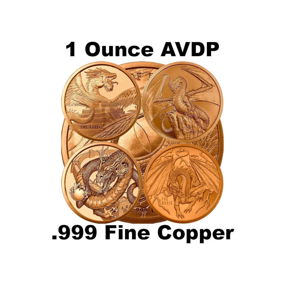 World of Dragons Series 1 Oz .999 Pure Copper Round Challenge