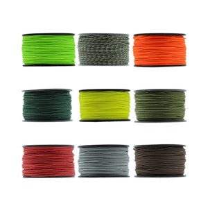 Microcordón Paracord ~28 colores! ~ 1,18 mm x 125' ~ Hecho en EE. UU.