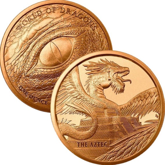 1 oz Aztec Dragon World of Dragons 999 fine silver coin* 
