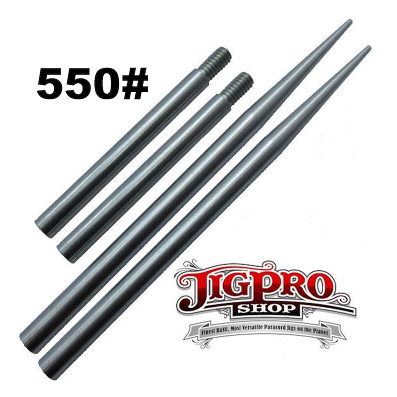 Stainless Steel 550 Type III Paracord Fid, Jig, Lacing, Stitching Needles (2) 3 1/2" w/ 1 3/4"