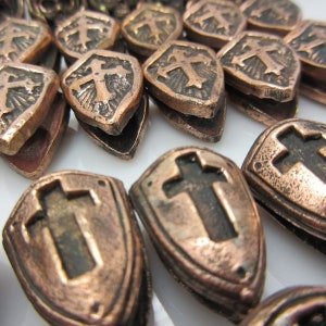 Crusader Shield Lanyard Paracord/Leather Beads - Ships from USA!