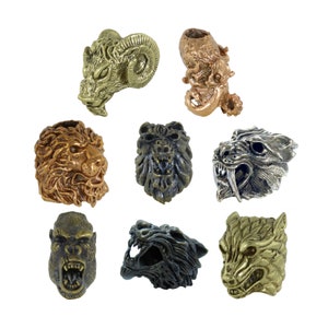 Animal Paracord/Leather Beads - Ships from USA!