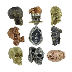 Skull Paracord/Leather Beads - Ships from USA!