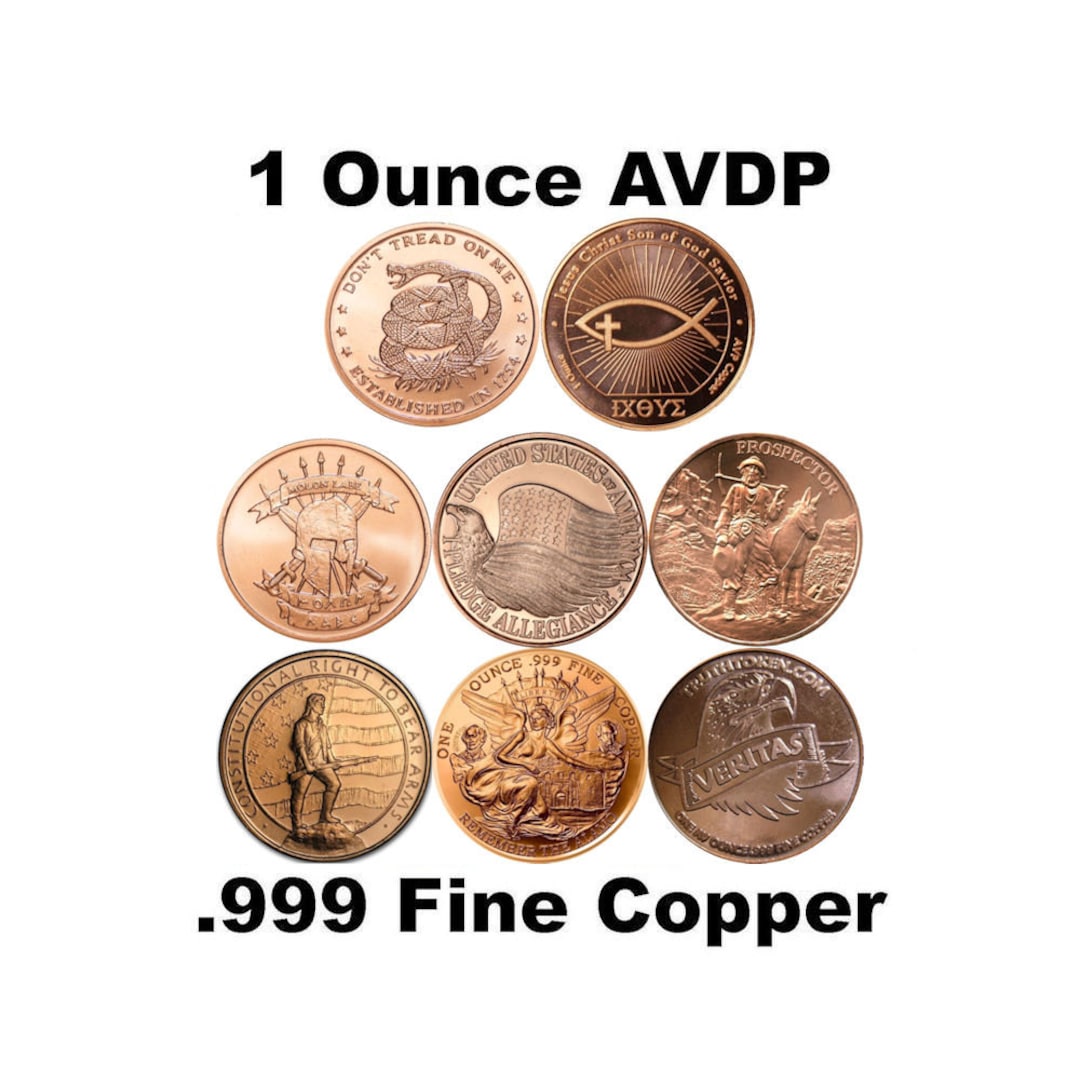 1 Oz .999 Pure Copper BU Round Challenge Coins - Etsy
