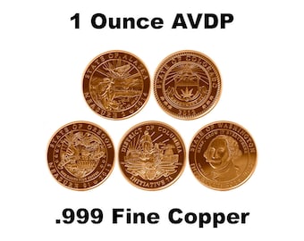 Legalized Cannabis Series 1 oz .999 Pure Copper BU Round Challenge Coins