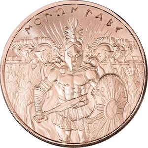 Spartan (Molon Labe) Series 1 oz .999 Pure Copper BU Round Challenge Coins (10 Designs!)