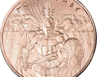 Spartan (Molon Labe) Series 1 oz .999 Pure Copper BU Round Challenge Coins (10 Designs!)