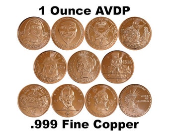 ApocalypZe Series 1 oz .999 Pure Copper Round Challenge Coin - 11 Designs!