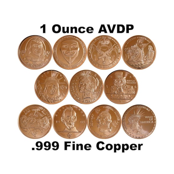 1 oz copper coin Native American Indian series # 2 copper bullion round