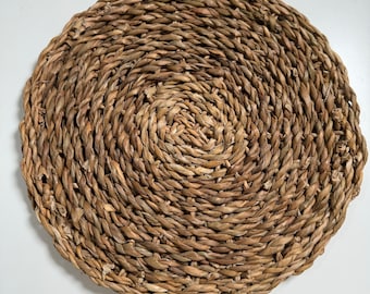 Round SEAGRASS CHEWABLE MAT | Toy Bunny Rabbit Guinea Pigs Enrichment Food Boredom Buster Chew Small Animals Natural Gnaw