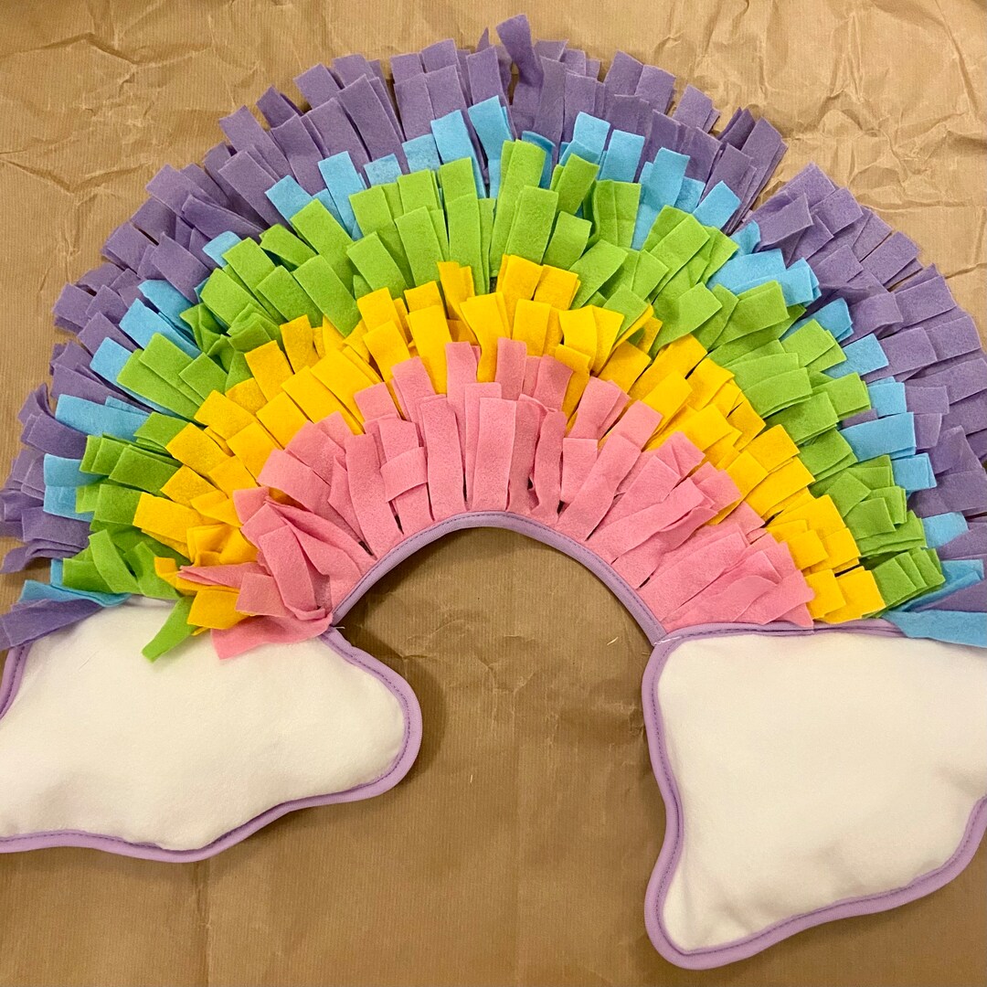 RAINBOW SNUFFLE MAT for Bunny Rabbits Slow Feeder Treat Sticks Small ...