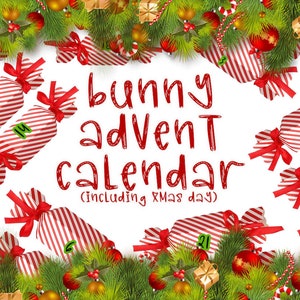 12 Days of Christmas Advent Calendar Bunny Rabbit Christmas - Etsy