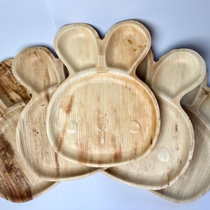 BUNNY PALMLEAF Plate |Chew Gnaw Small Pet Forage Treat Enrichment Small Animals Guinea Pigs Boredom Buster