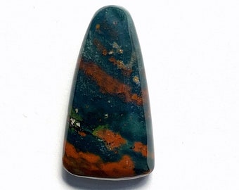 Bloodstone Cabochon -  Freeform 18x34 mm Cabochon