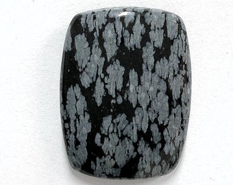 Snowflake Obsidian Cabochon - Rectangular 22x29 mm Cabochon
