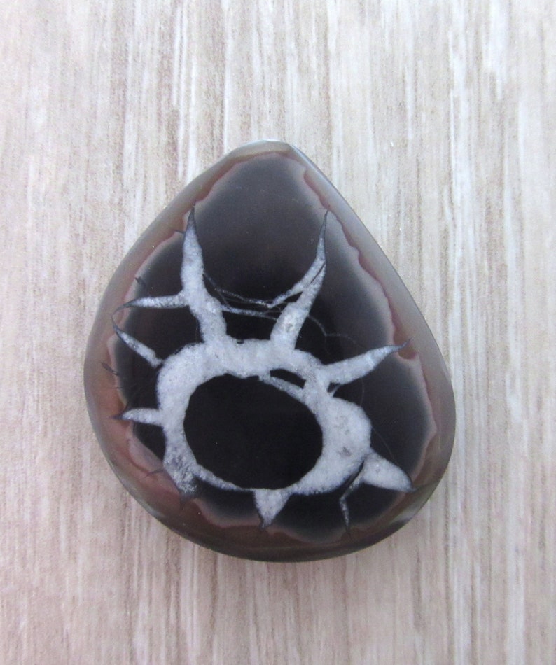 Teardrop Cabochon Natural For Jewelry Making Moroccan Septarian Geode Cabochon