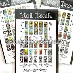 NEW & Improved TAROT CARD Nail Decals Waterslide Type Mystical Magickal Nails stickers Handmade gift Witchy stuff image 5