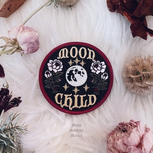 ORIGNIAL Moon Child Moon Goddess Patch! 3" Iron on patch  | Handmade gift | Witchy | Witchy things