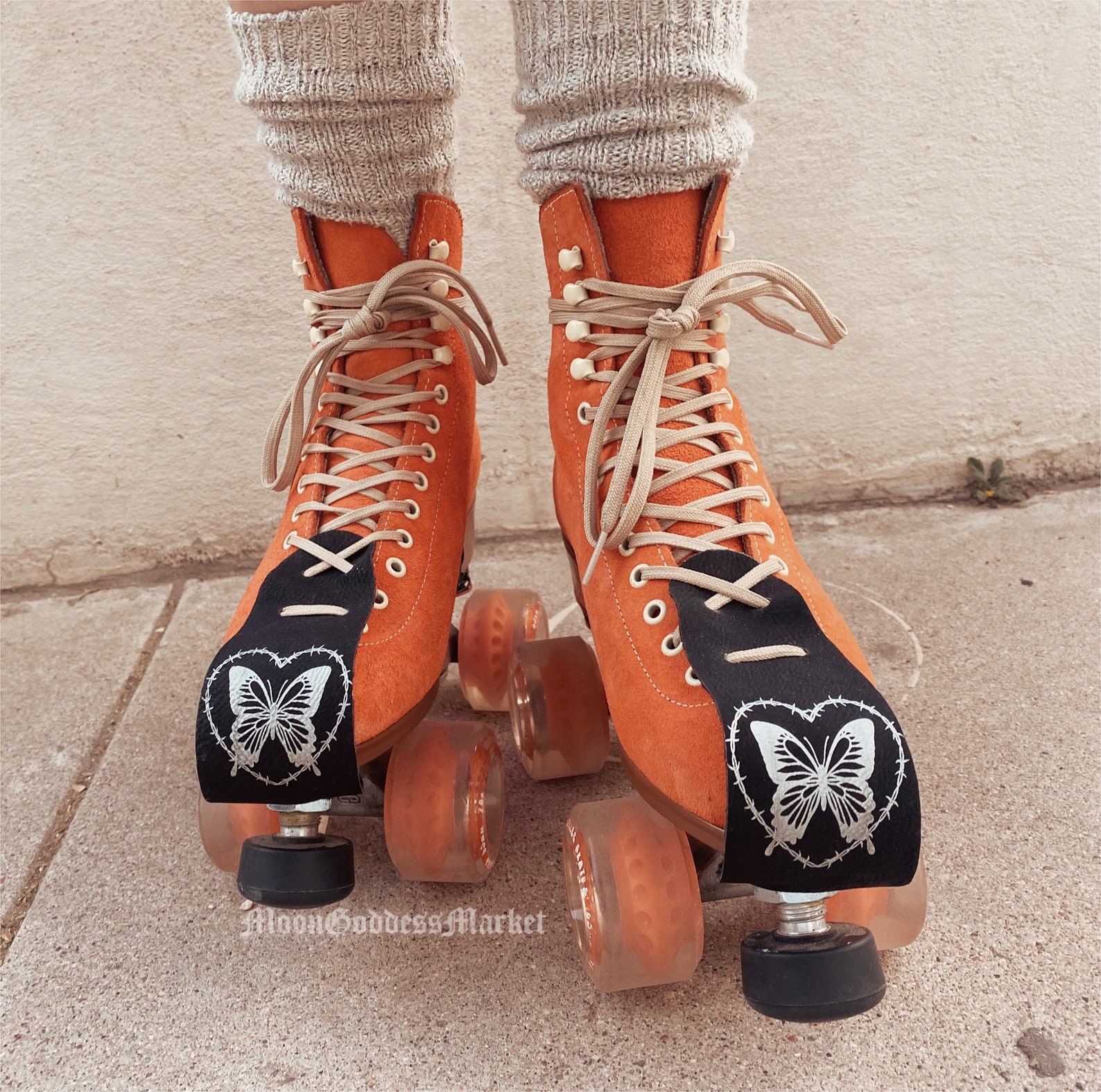 Roller Skate Butterfly Toe Protector Toe Guards Vegan Leather Etsy