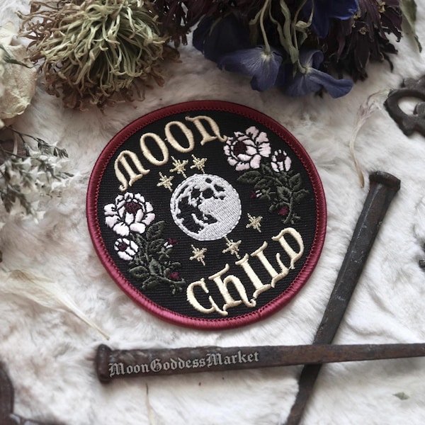 Moon Child Embroidered Patch | Original Copyright Witchy Gift