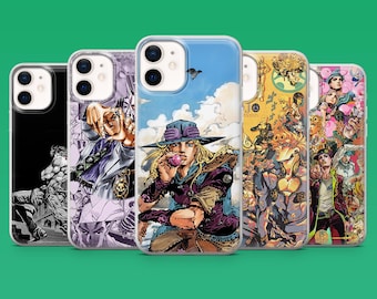 JoJo telefoonhoesje Bizarre Adventure anime cover voor iPhone 18Pro, 17, 16, 15, 14, 13, 12, Samsung S26, S25, S24, A17, A16, A57, Pixel 11, 10A
