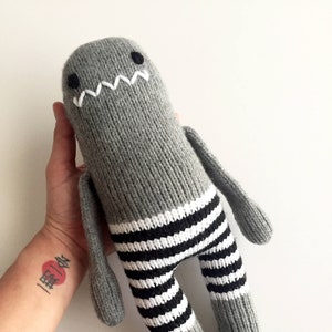 14 Tall Striped Pants Monster Handmade Knit Stuffed Monster image 5