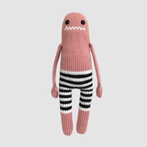 14 Tall Striped Pants Monster Handmade Knit Stuffed Monster image 4