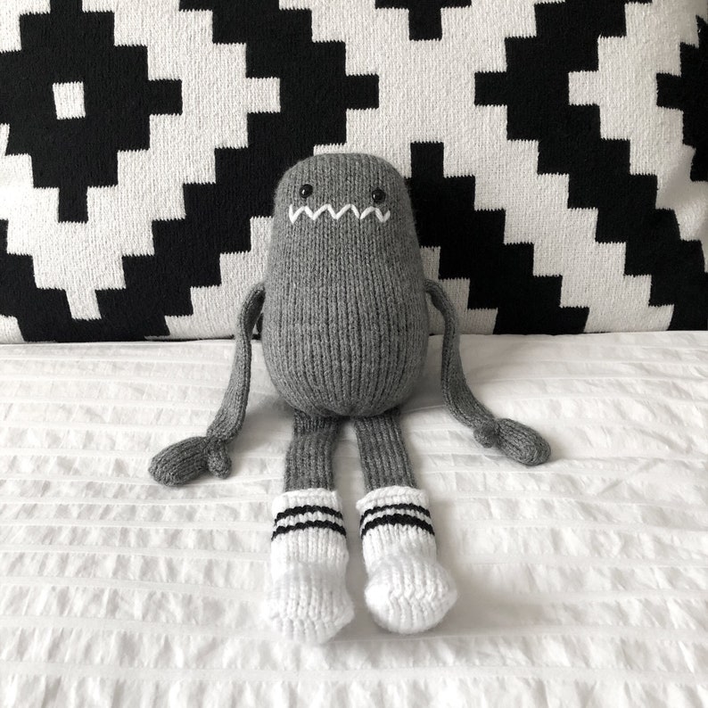 14 Tall Sock Monster Handmade Knit Stuffed Monster image 3