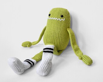 14” Tall Sock Monster • Handmade Knit Stuffed Monster