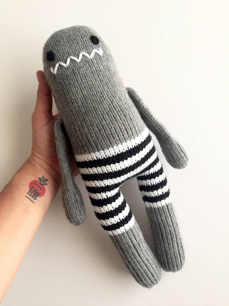 14 Tall Striped Pants Monster Handmade Knit Stuffed Monster image 5
