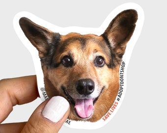 Happy Corgi Sticker • 3" • 1 Dollar Per Sticker Donated to The Pawerful Rescue