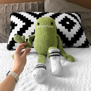 20" Tall Sock Monster • Handmade Knit Stuffed Monster