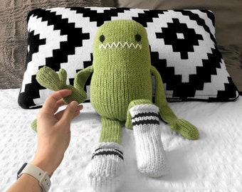 20" Tall Sock Monster • Handmade Knit Stuffed Monster