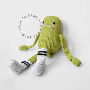 14” Tall Sock Monster • Handmade Knit Stuffed Monster