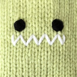 14 Tall Striped Pants Monster Handmade Knit Stuffed Monster Sewn Eyes